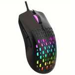 Rato gamer c/ fio preto ou branco, luzes RGB