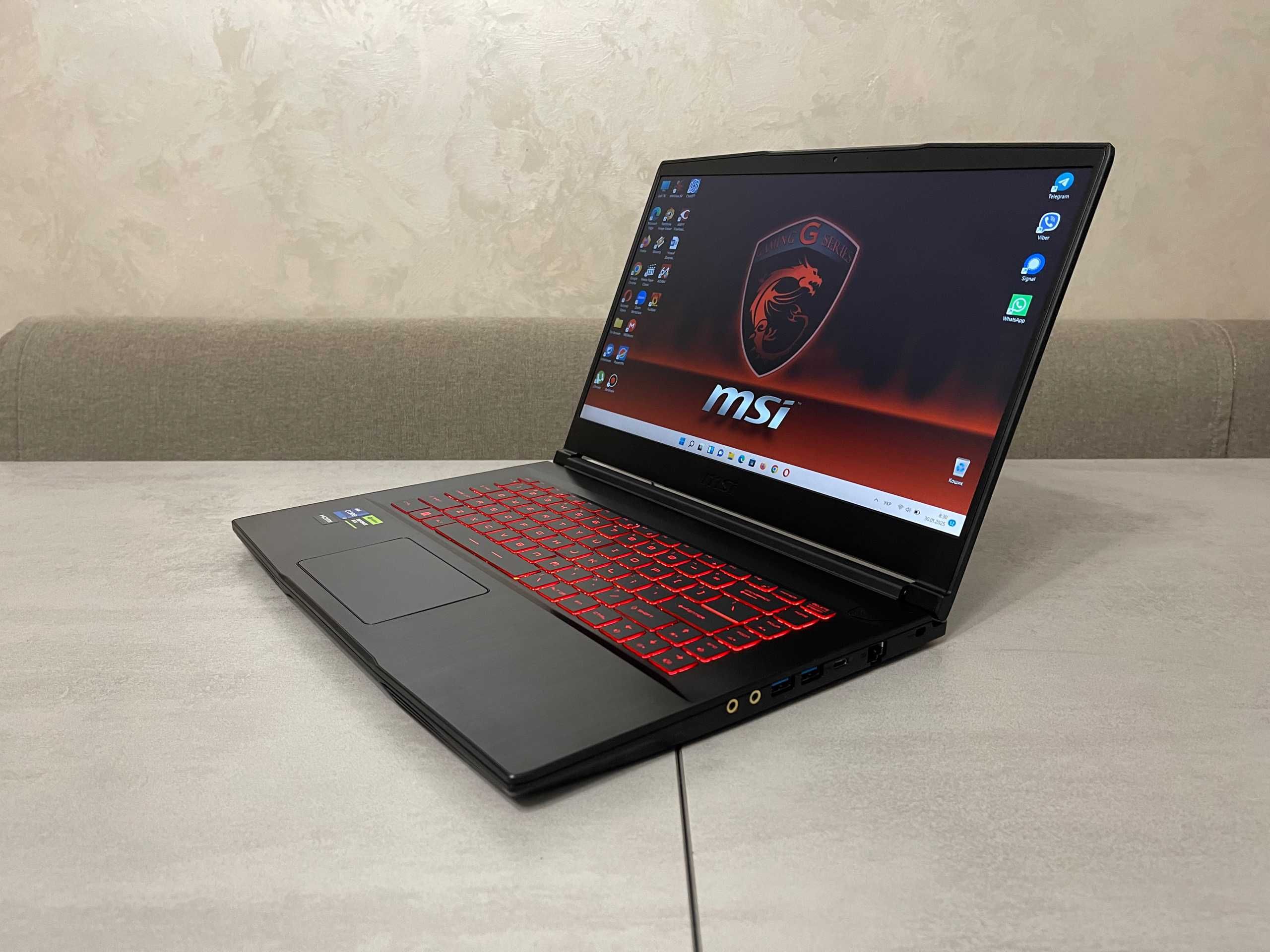 Ігровий ноутбук MSI Thin 15 GF63, i7-12650H, 16GB, 512GB, RTX 4060 8GB