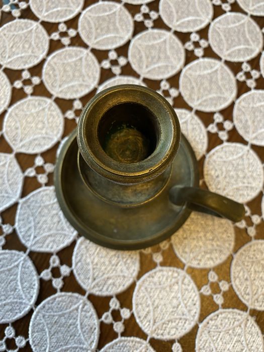 Świecxnik- Kaganek Mosiężny