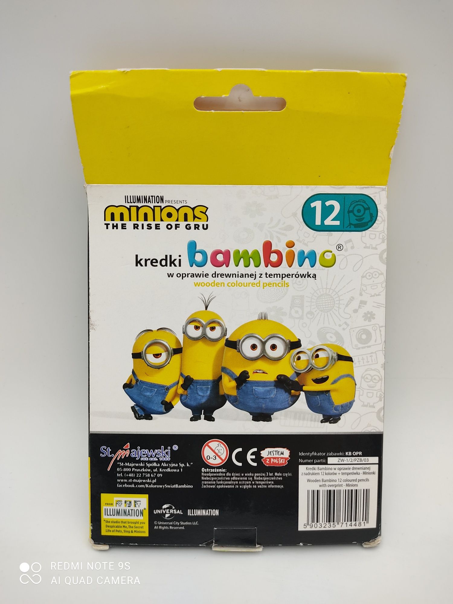 Kredki Bambino Minionki 12 szt