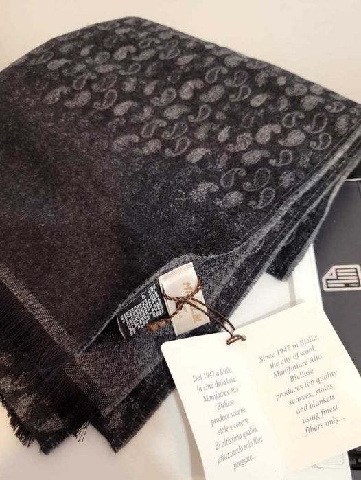 Szal ,szlik L180 cm, B 45 cm 90% dziewiczej wełny, 10% jedwabiu