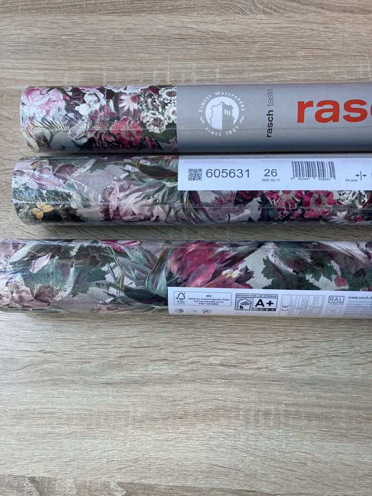 Tapety winylowe scienne Rasch kwiaty kolekcja Passepartout
