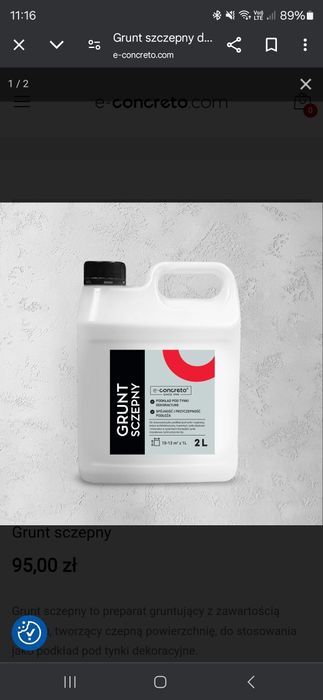 Grunt szczepny e-concreto 2l