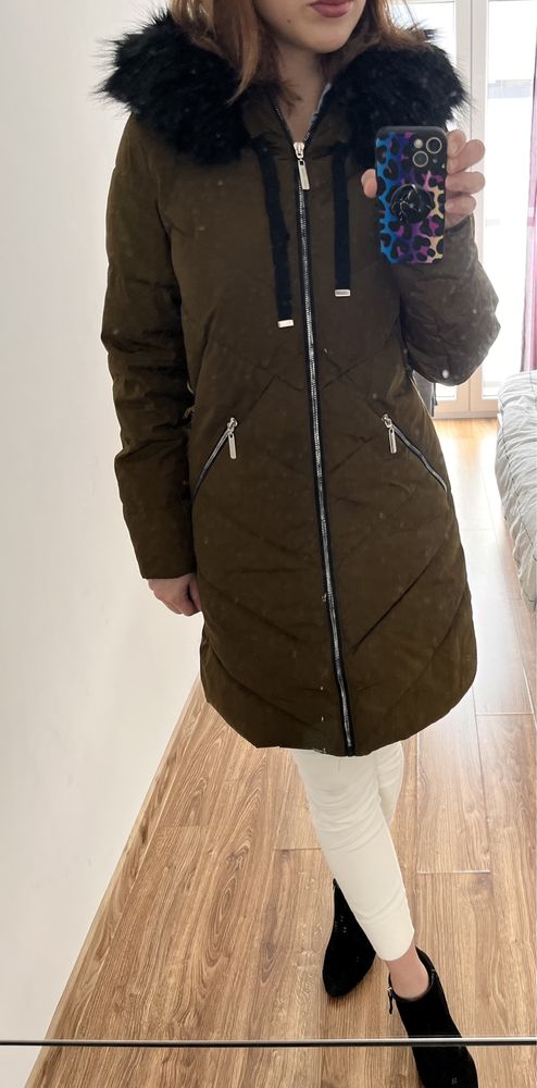 Kurtka damska parka khaki