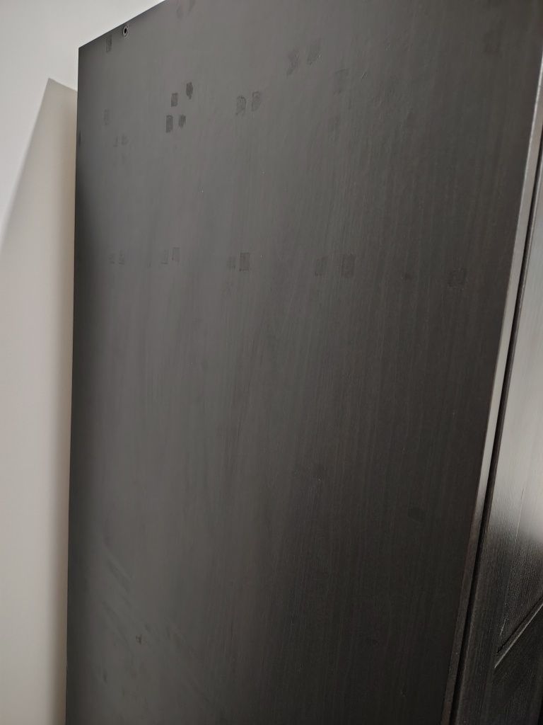 Szafa Rakkestad Ikea 3-drzwiowa czarna-brąz wenge