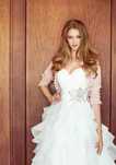 Allure bridals 8862 hiszpańska suknia ślubna perły fale Madonna tren