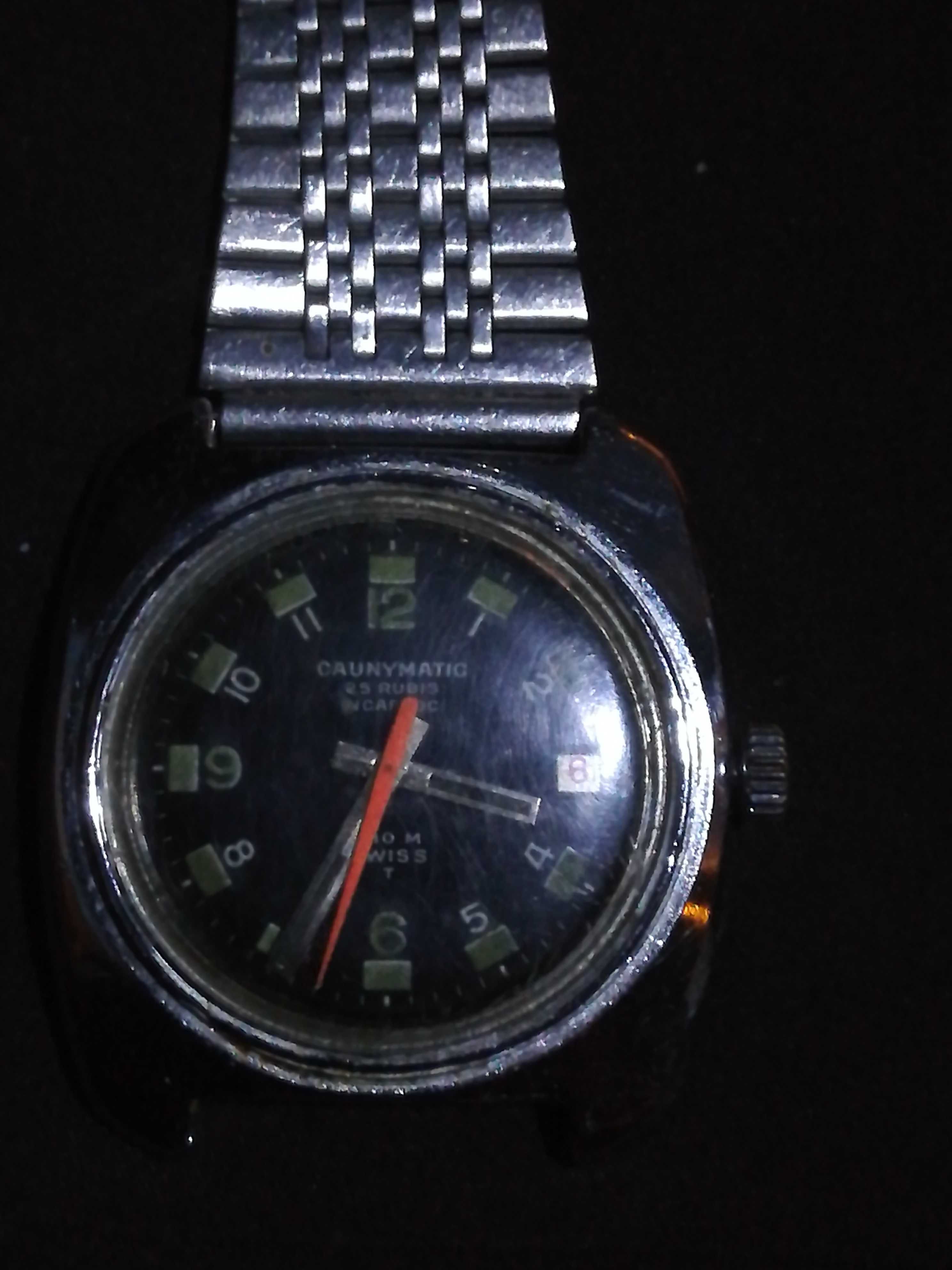 Relógio automático original caunymatic 25 rubis