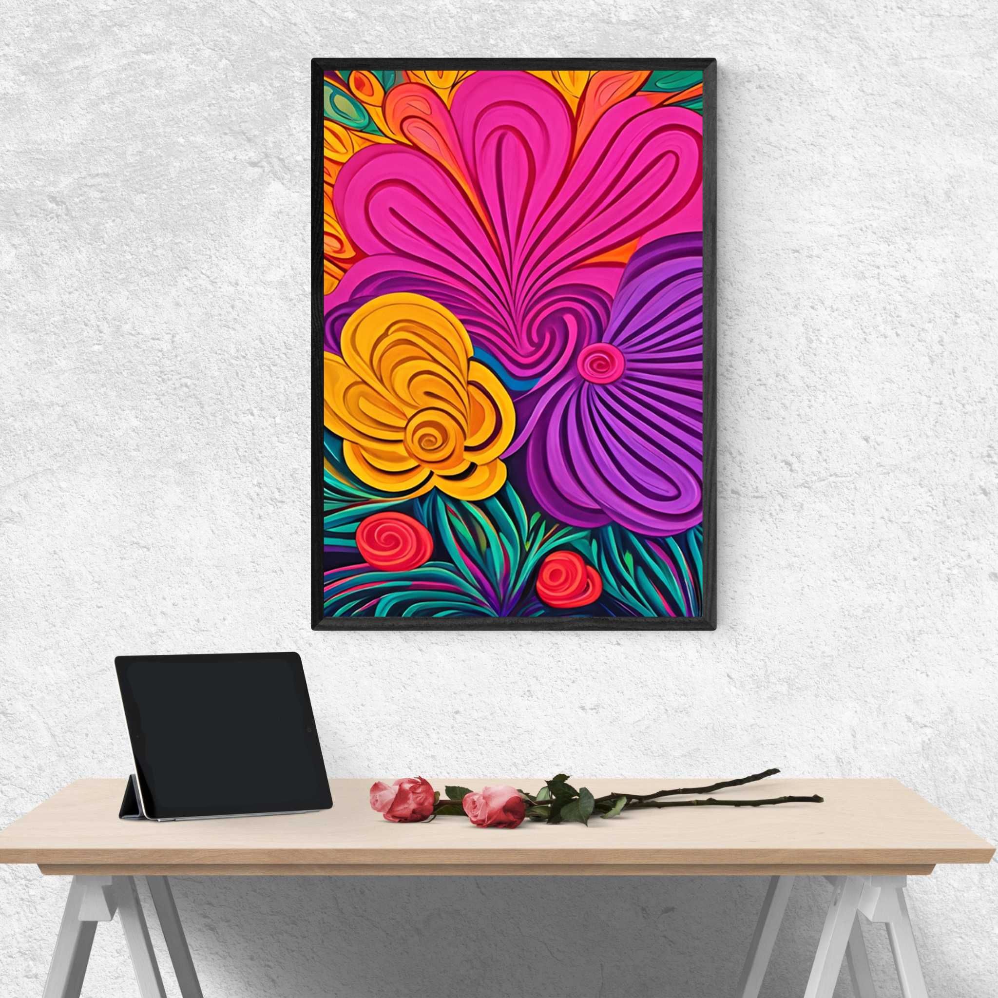 Plakat Kolorowy Taniec Miłości do biura/ salonu - 30x40cm