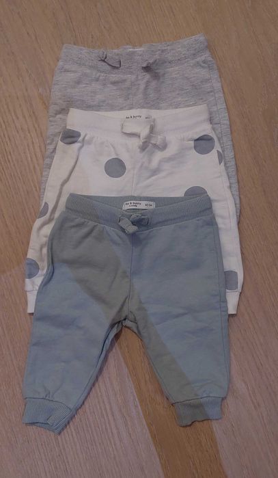 Spodnie niemowlęce dresowe 3szt. r.62