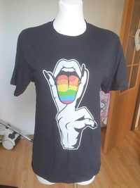 P&C t-shirt podkoszulek męski/damski czarny lgbtq rozm S/M