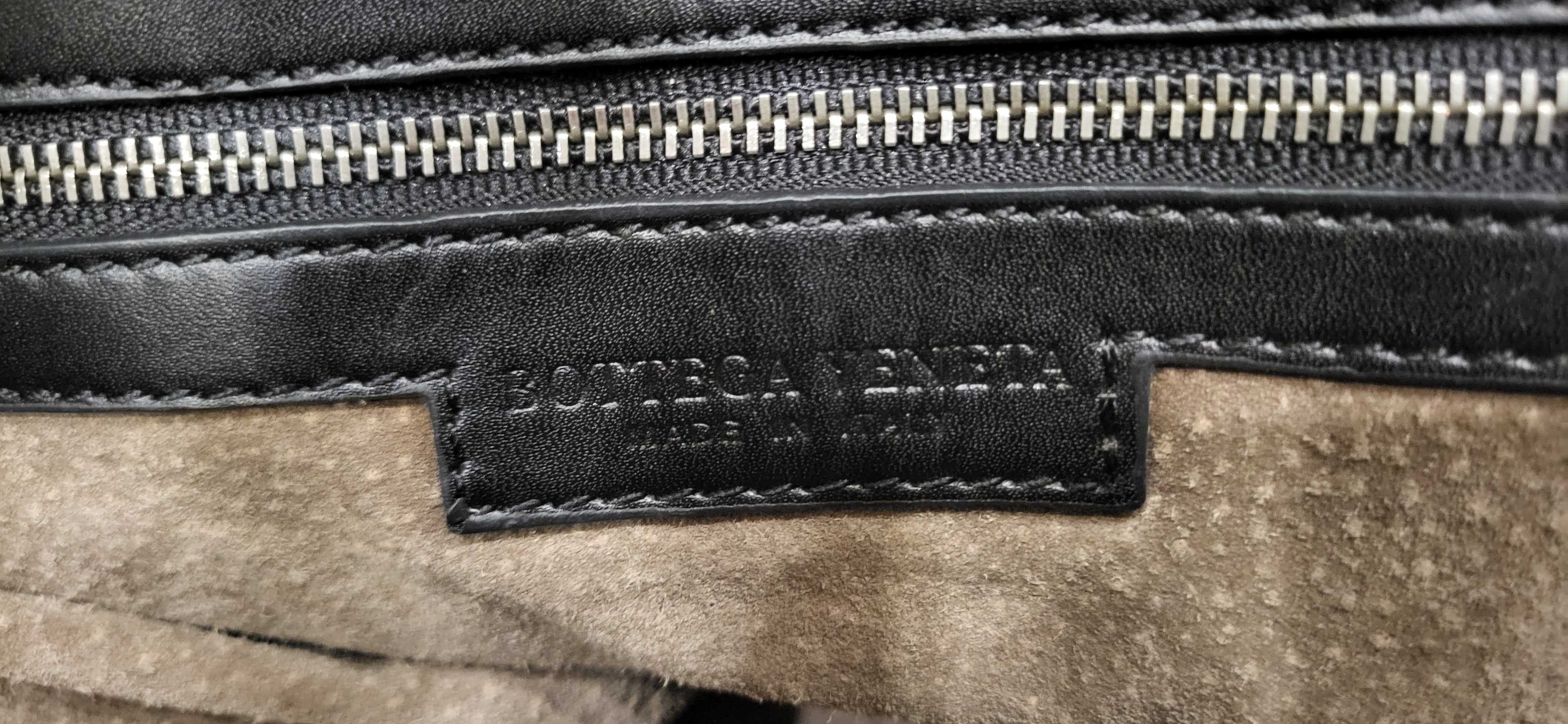 duża skórzana torba damska w stylu Bottega