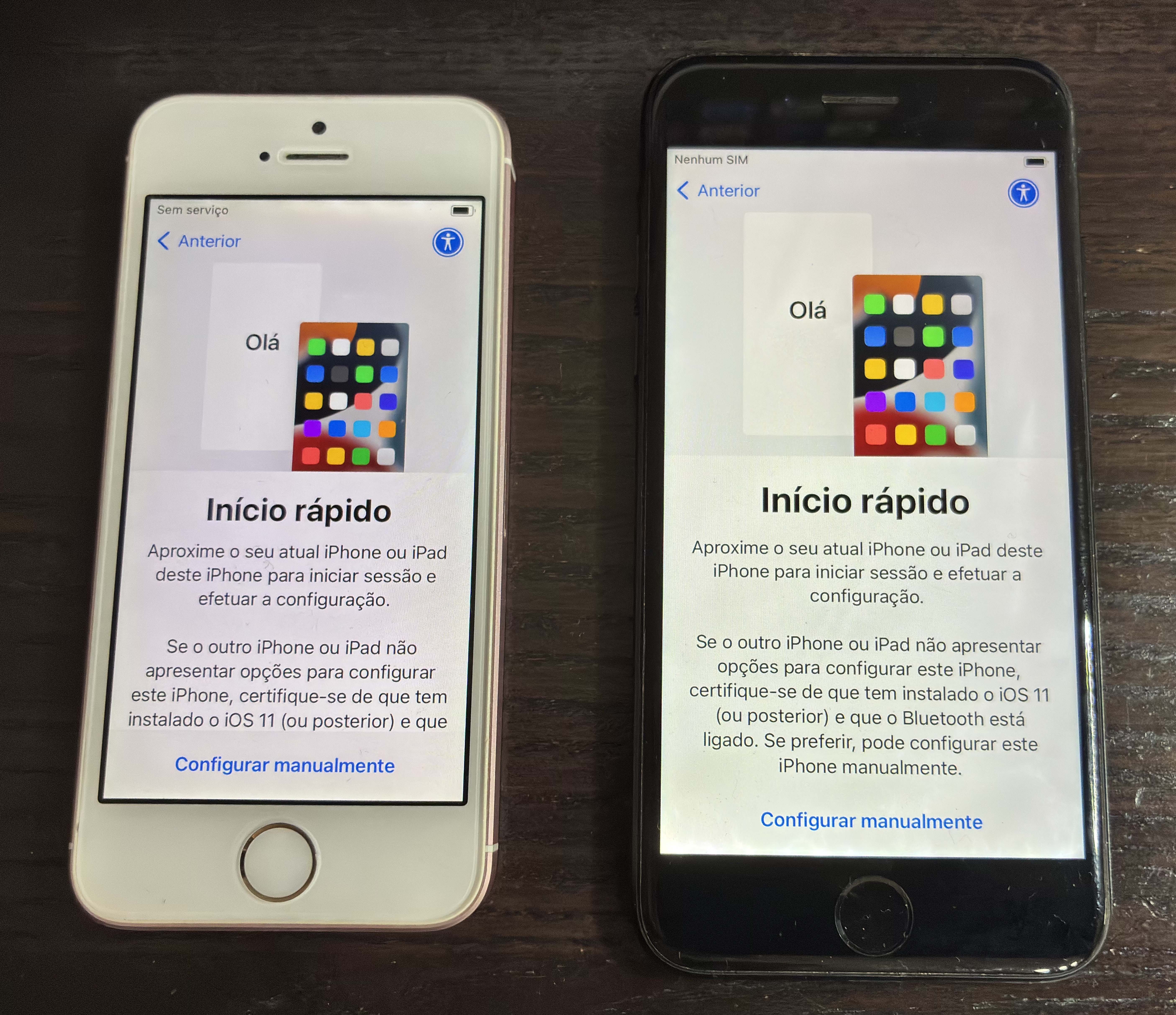 2 iPhones em funcionamento