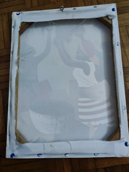 Pintura  africana  em Tela. Tema: Colheita.