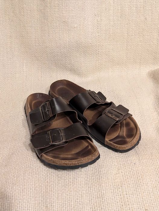 Klapki skórzane męskie