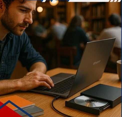 Napęd zewnętrzny CD-R DVD, przenośny odtwarzacz, do płyr, nagrywarka