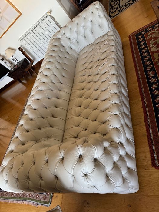 Vintage English Chesterfield Leather Sofa