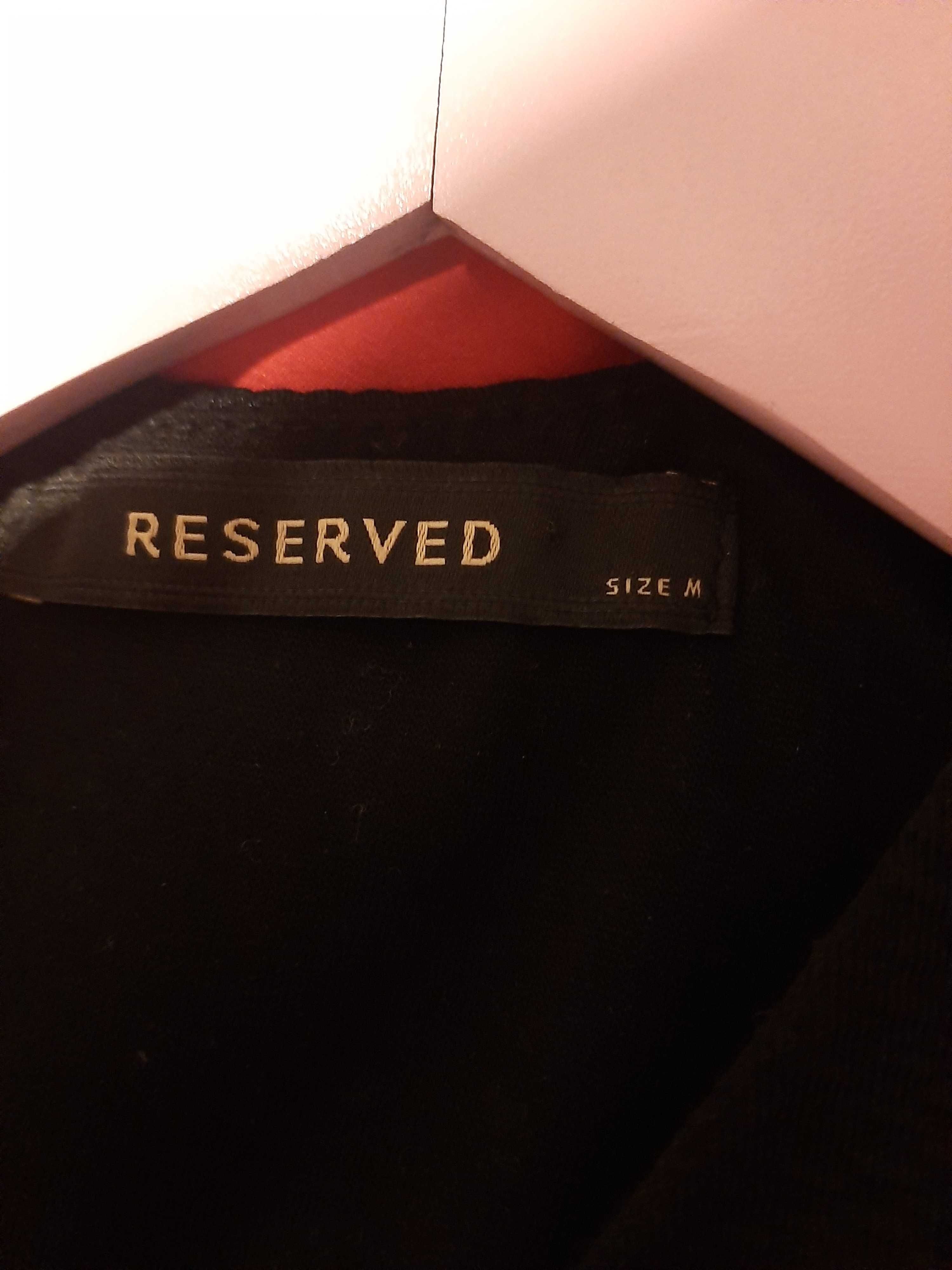 Bluzka Reserved Elegancka czarna r.M top