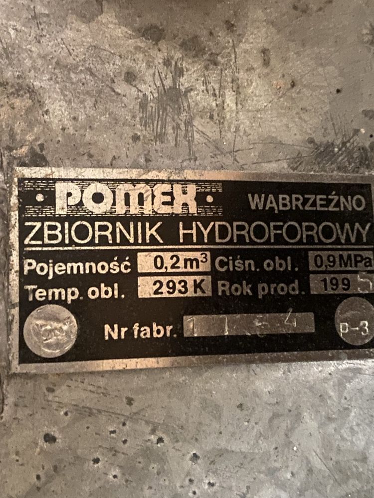Hydrofor Pomex Wąbrzeźno.Tanio