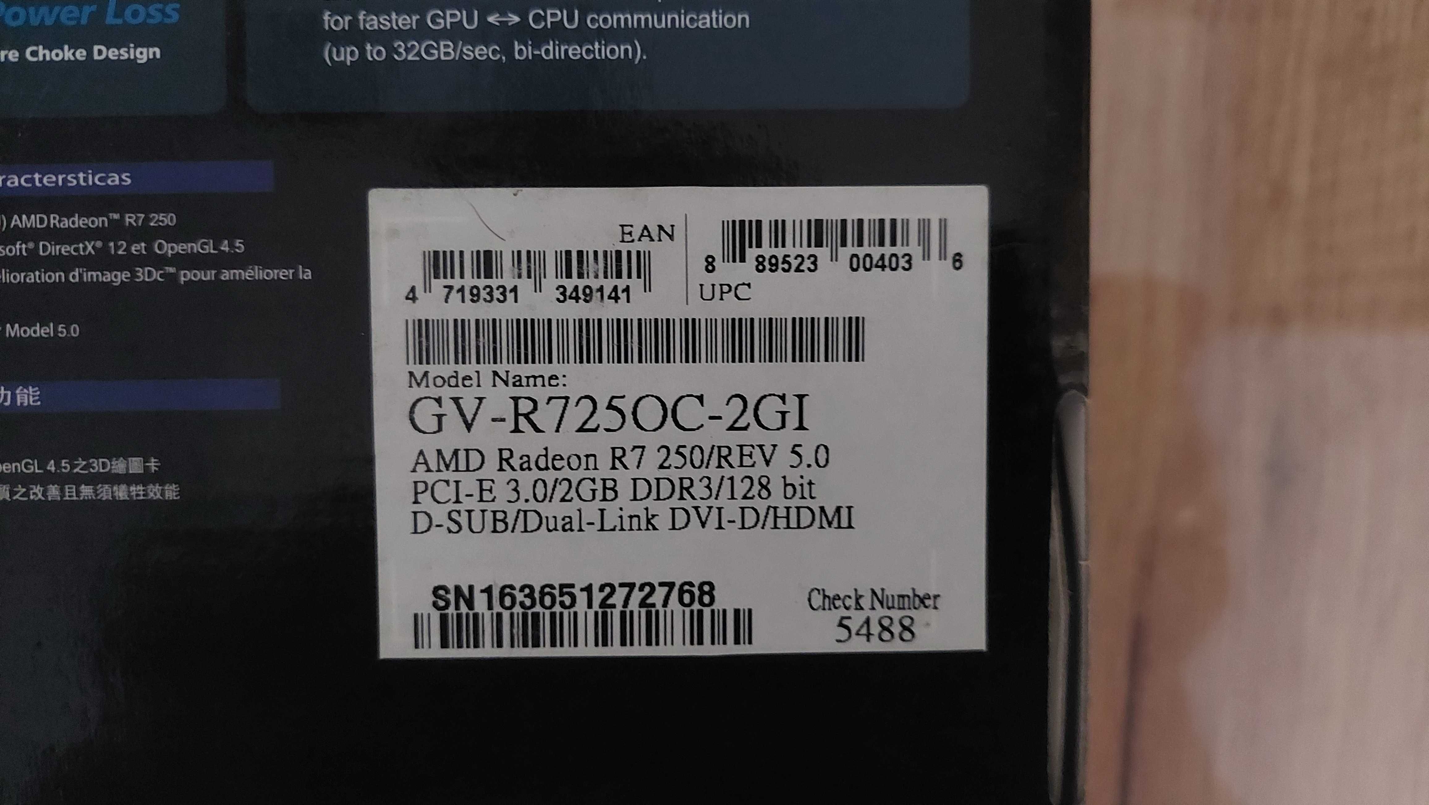 Gigabyte Radeon R7 250 OC 2GB GDDR3  box okazja hdmi/dvi/d-sub