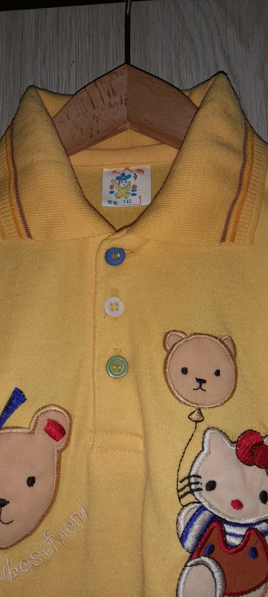 Żółta bluzeczka dla dziewczynki 140