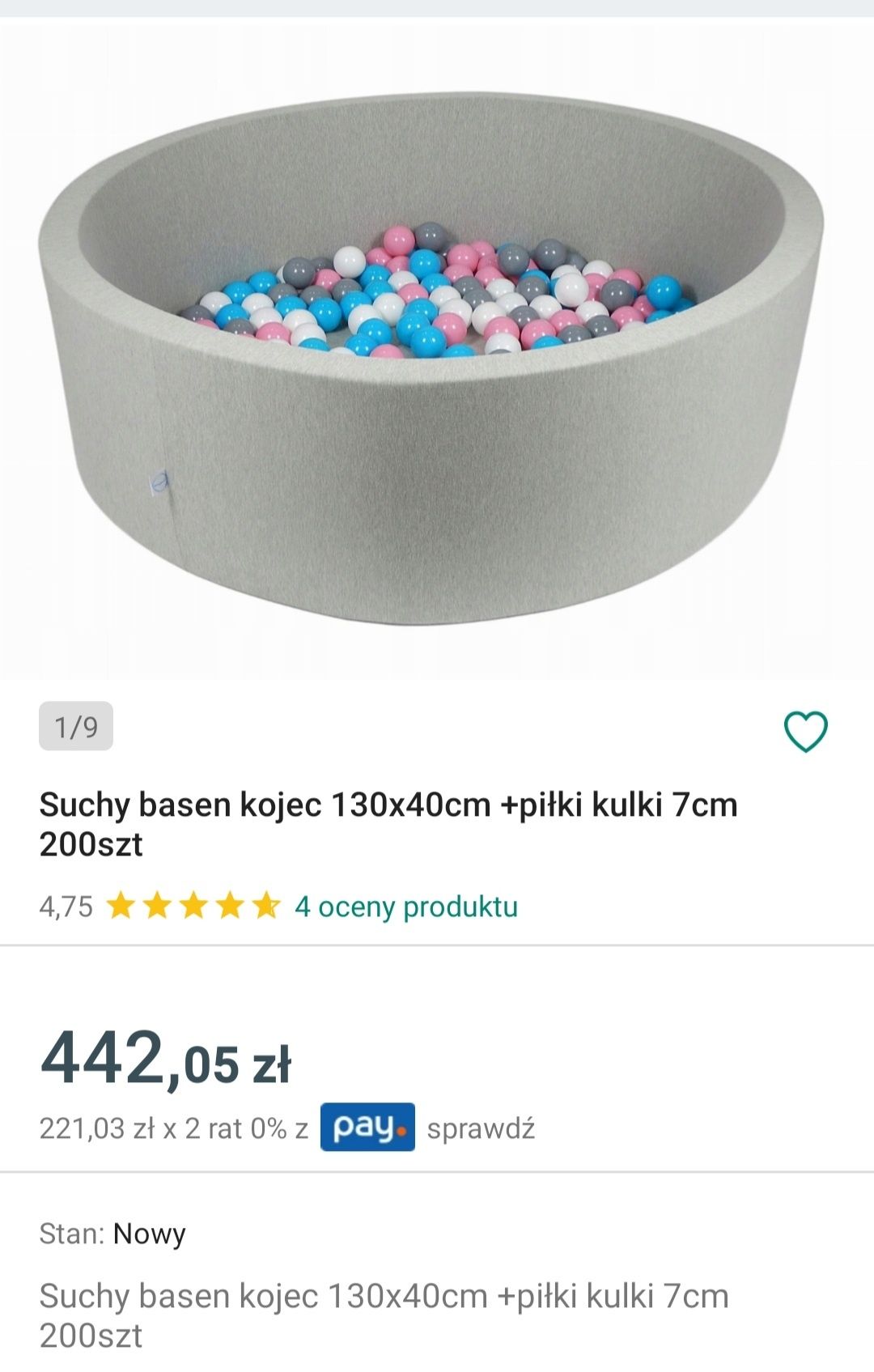 Suchy basen z kulkami