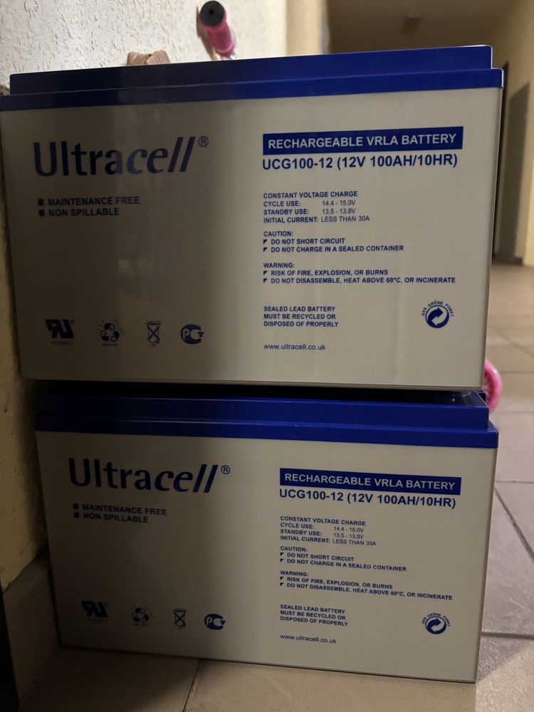 Акумулятор Ultracell UCG100-12 , 12V 100ah Gel