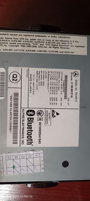 Оригинальная магнитола Мерседес