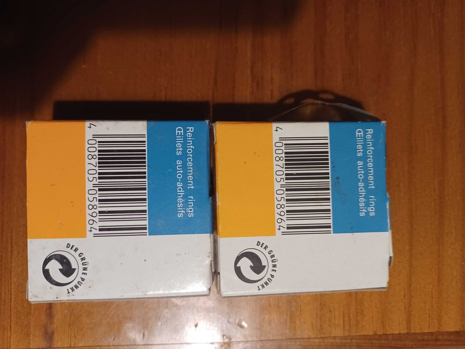 Argolas para reforçar folhas