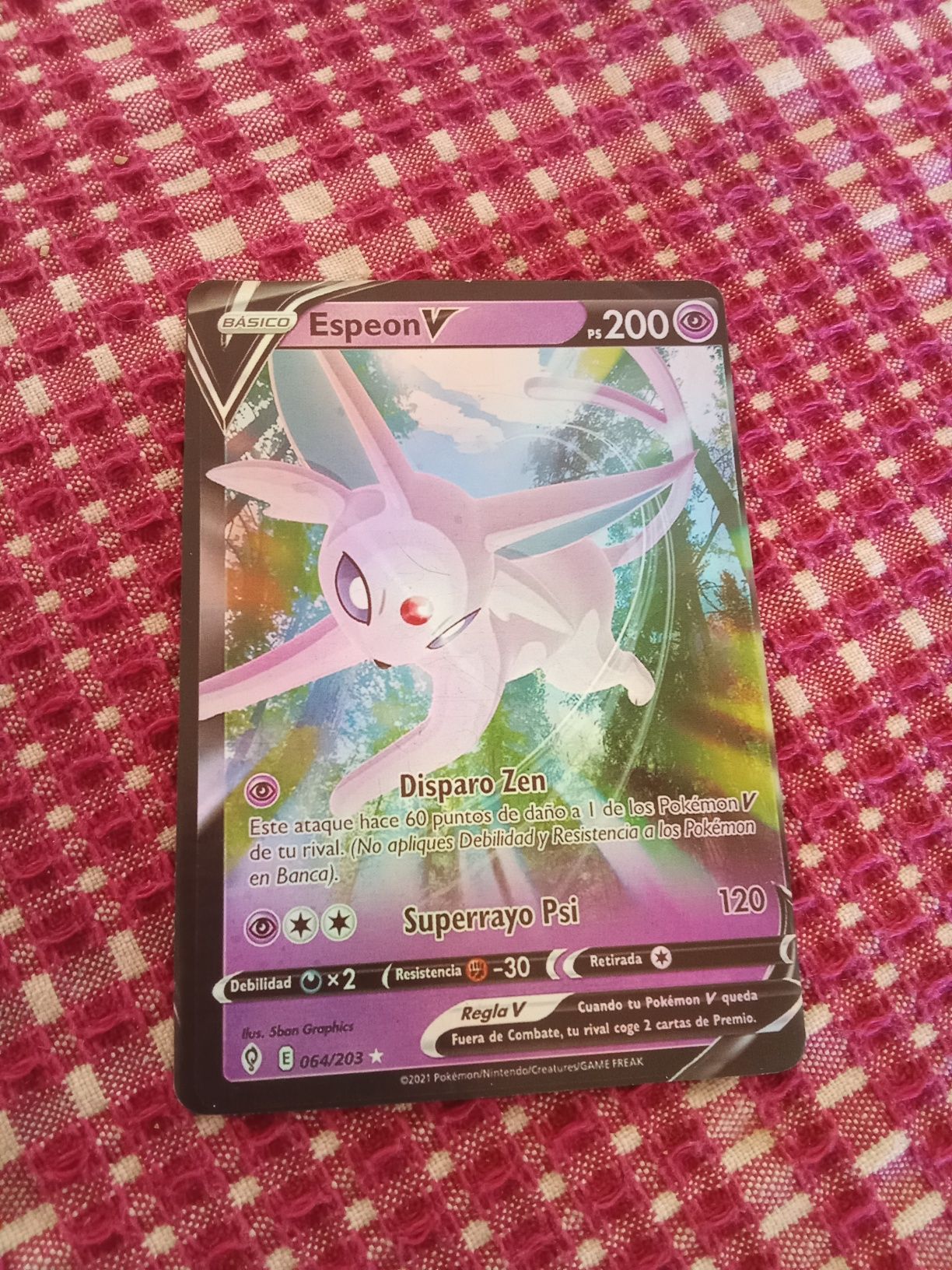 Carta pokémon ESPEON V 064/203