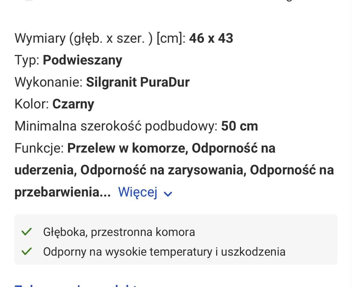 Nowy zlew blanco subline 400 u