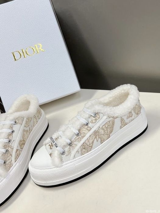 Dior кеди з хутром теплі кроссовки кроси кеды угги сапожки ботинки