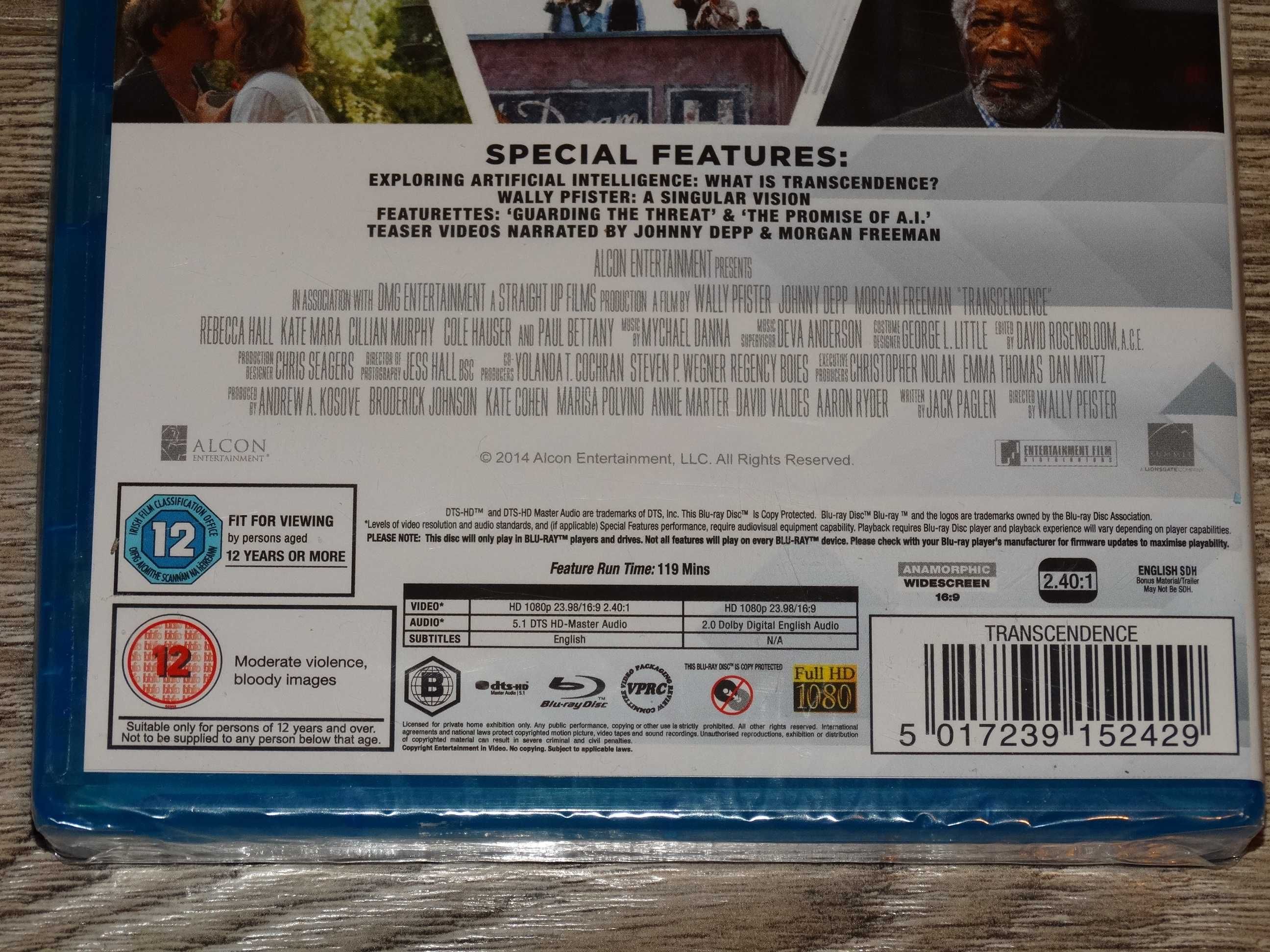 Transcendence Transcendencja Blu-Ray nowy folia