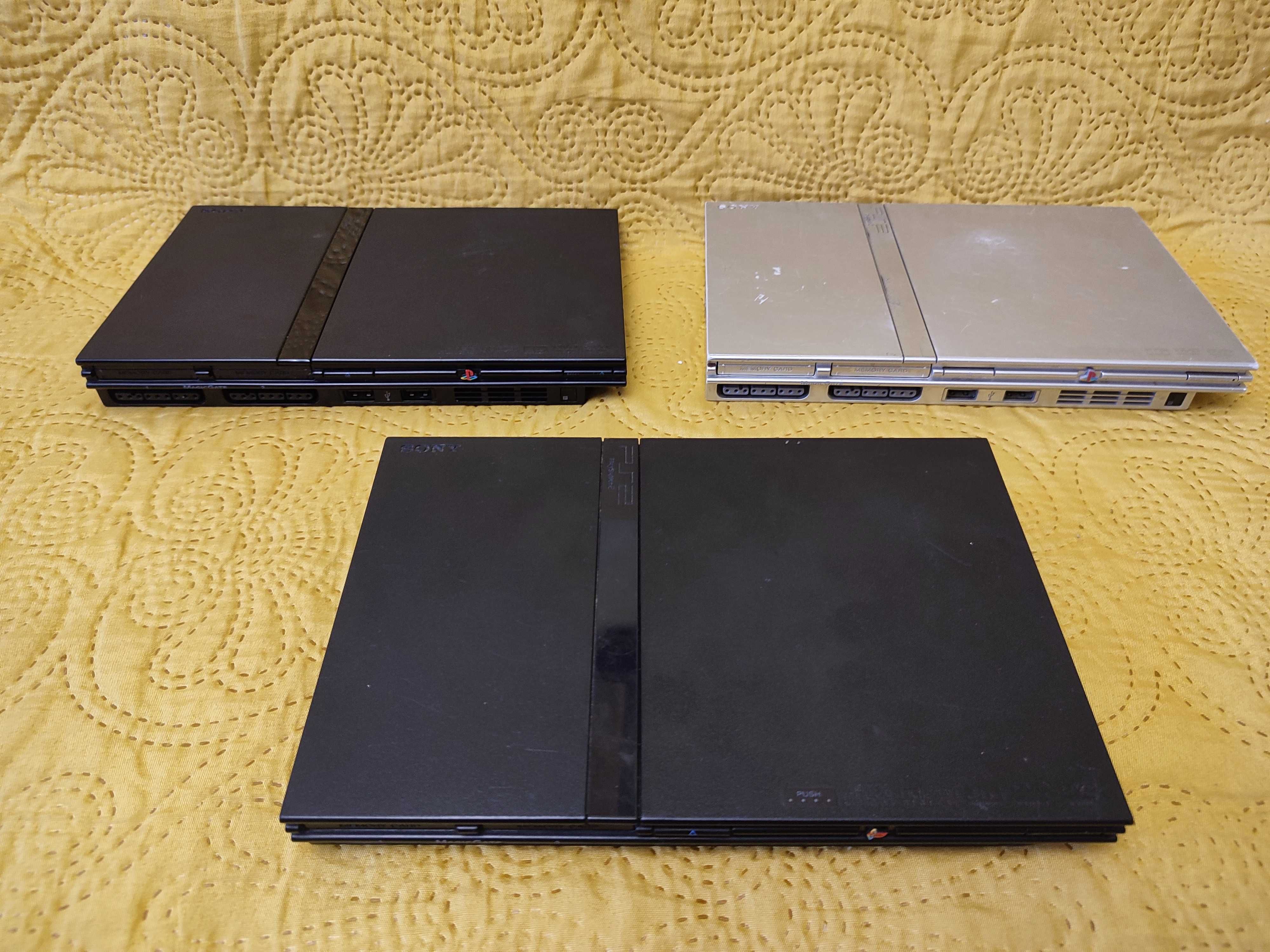 Konsole PlayStation 2 sim (PS2) - zestaw 3 szt. z defektem.