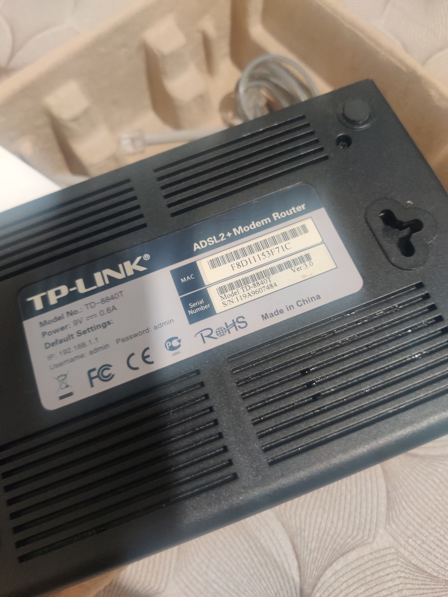 Роутер Tp link td-8840t