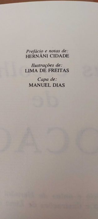 Bocage, Obras Escolhidas