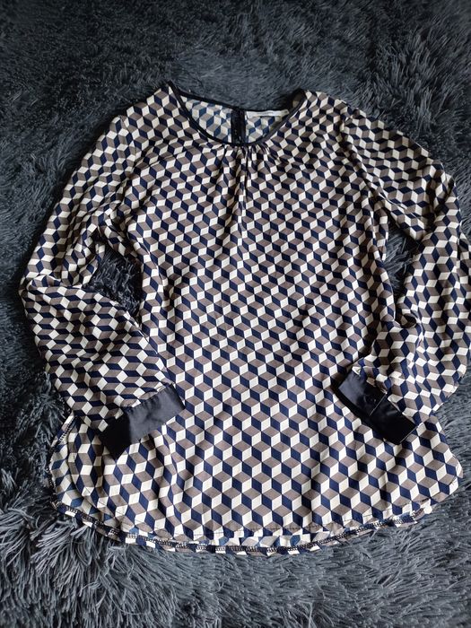 Elegancka bluzka koszulowa w sześciany