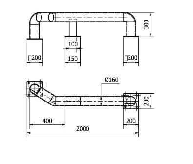 Naprowadzacze kól rurowe ODBOJNICE NAPROWADZACZ ocynk