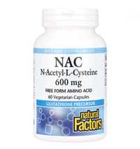 NAC N-ацетил-L цистеин, 600 мг, 60 вегетарианских капсул