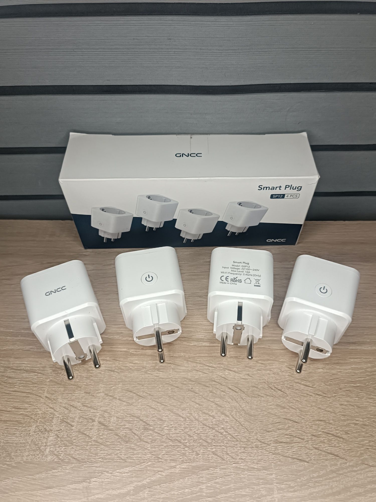 Zestaw 4 gniazdek inteligentnych GNCC GSP12 smart plug WiFi