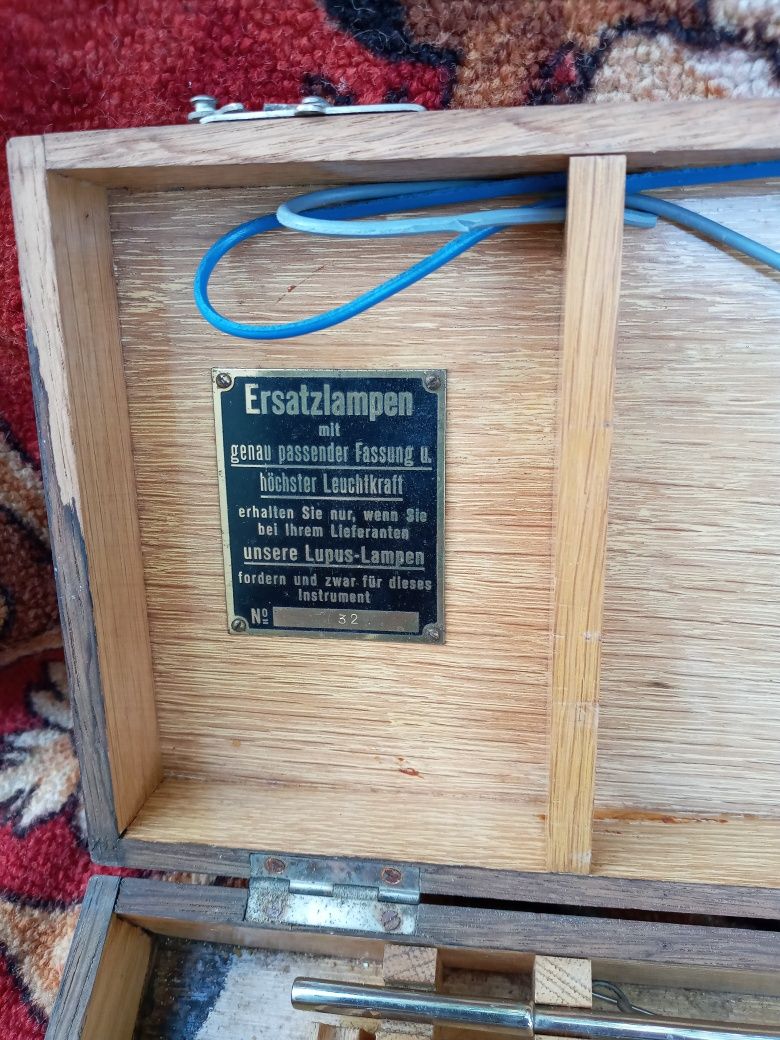 Урологический инструмент цистоскоп 1936г. Ersatzlawpen.  Германия.