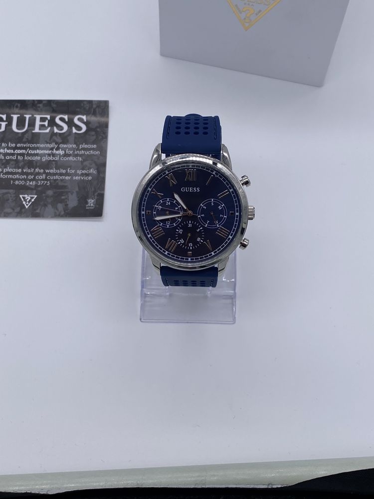 Zegarek męski Guess Hendrix W1309G1 Niebieska tarcza pasek bransoletka