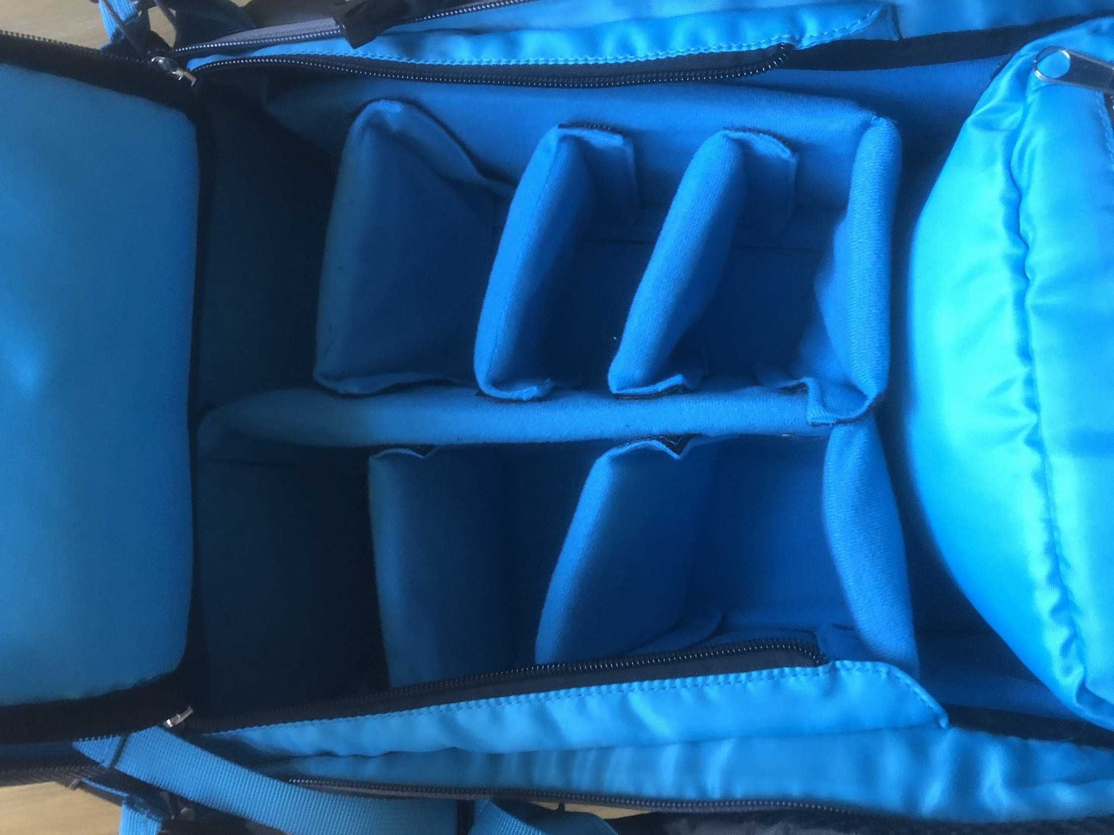 Plecak fotograficzny Dicallo szaro - niebieski, profesjonalny, nowy