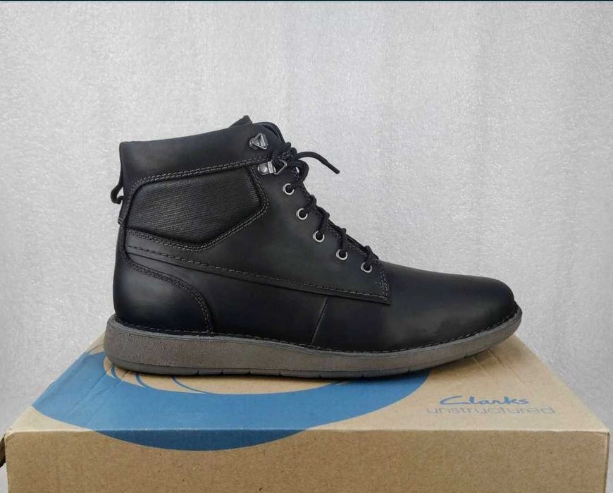 Ботинки CLARKS Un Larvin Peak Black Leather ОРИГИНАЛ Кожа на Флисе