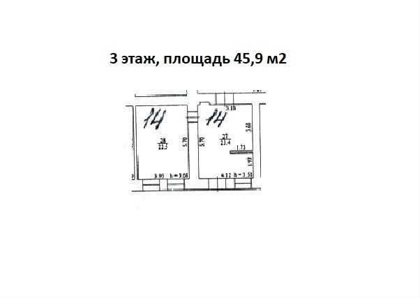 Офисное помещение 45,9 м2 на Пушкинской