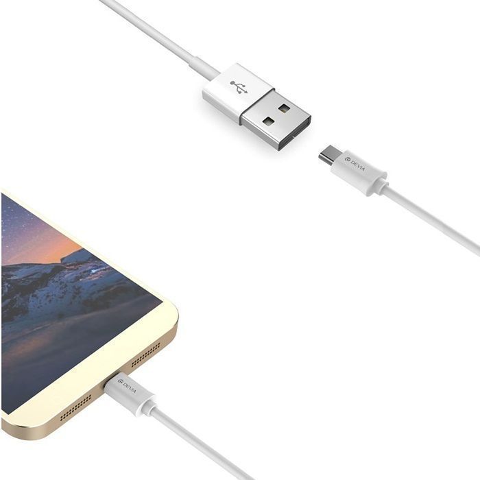 Devia Kabel Smart Usb - Usb-C 1,0 M 2,1A Biały