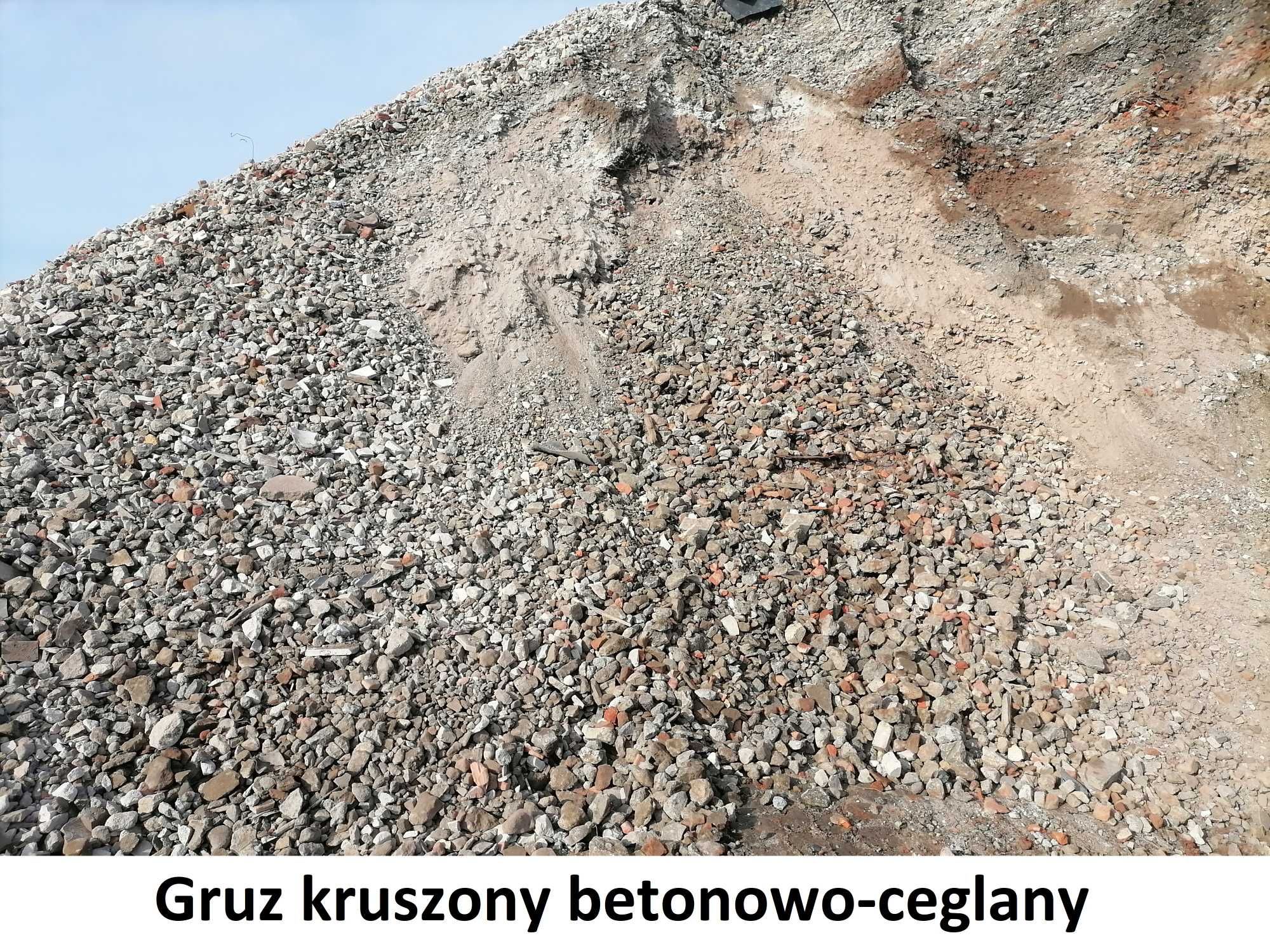 Gruz kruszony betonowy, betonowo-ceglany, Kruszywo,    Tłuczeń