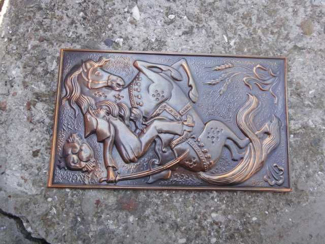 Жестяная картина ссср Мальчик Конь Девушка