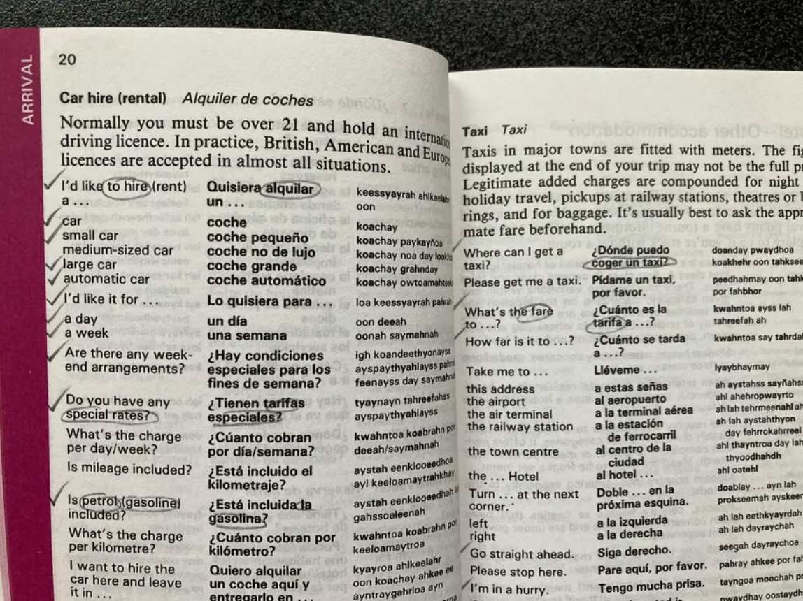 “Spanish Phrase Book & Dictionary”