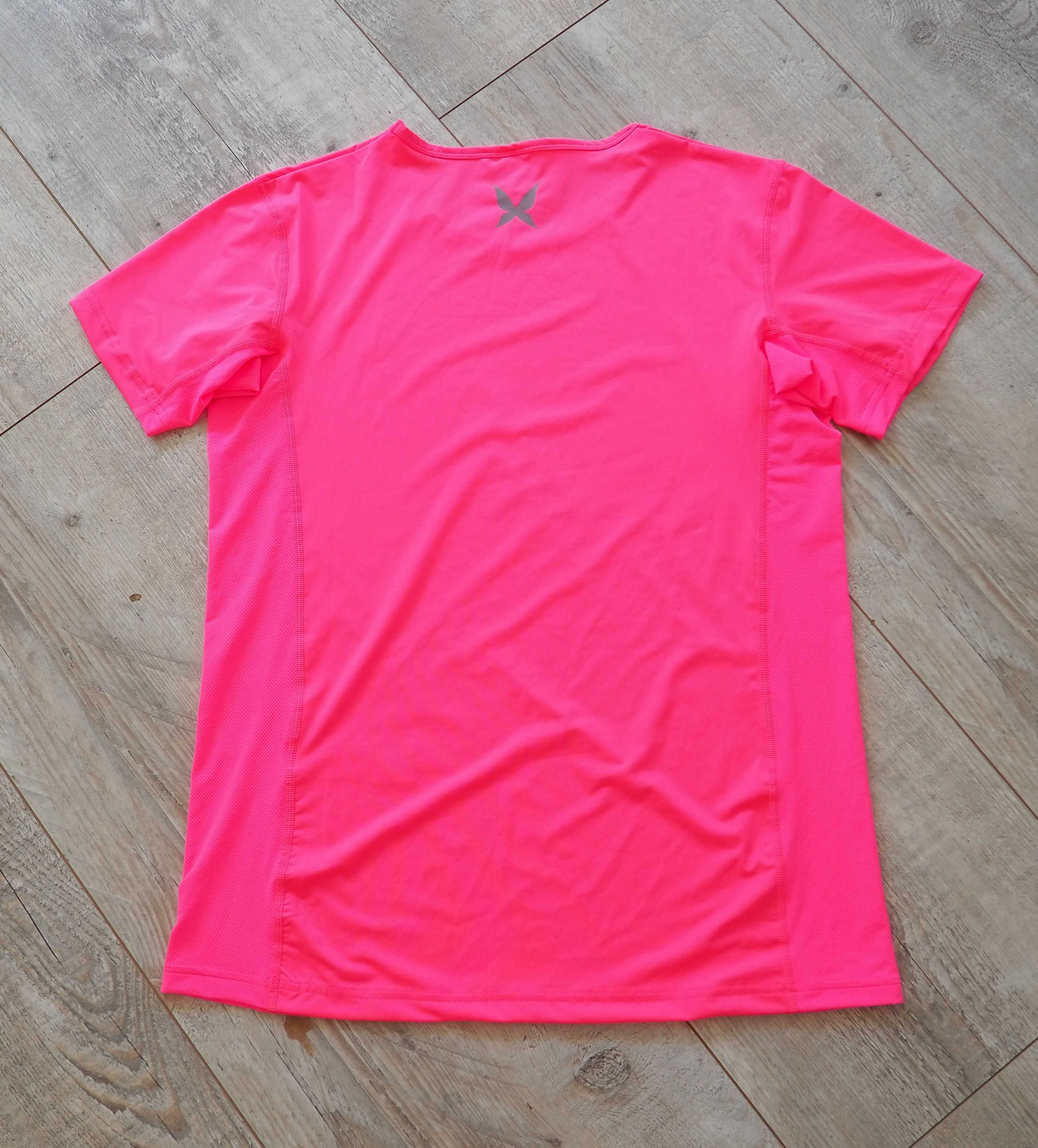 KARI TRAA_NORA TEE_t-shirt sportowy_neon pink_L