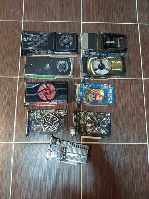 Лот відеокарт Nvidia Amd